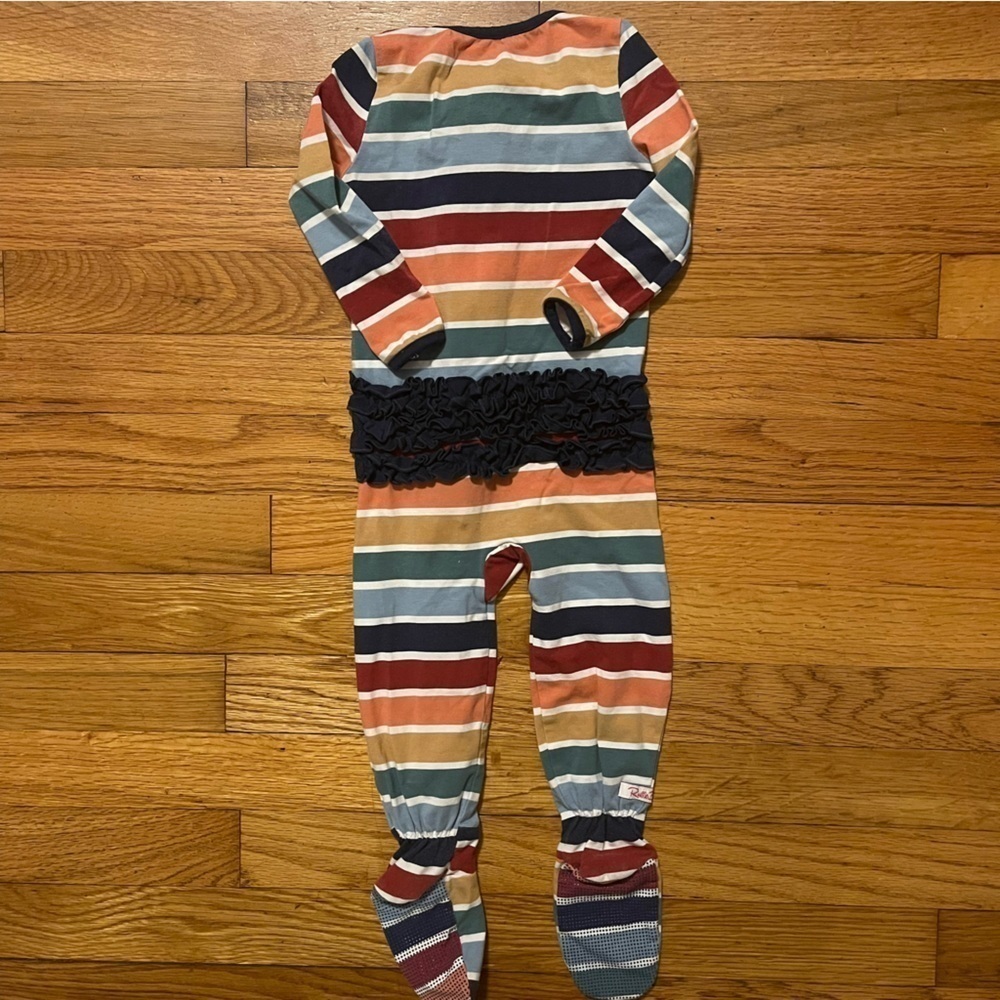 Ruffle Butts | Rainbow Footed Ruffle Pajamas | 12-18 mo - Picture 3 of 5